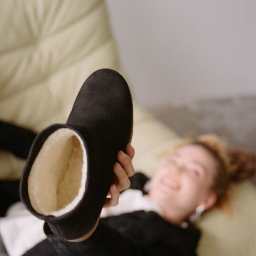 Sheleg Boots BIO, black nubuck | Balagan Studio