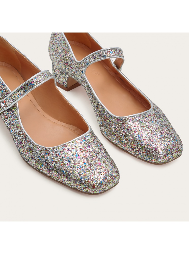 Dora Low Heels, confetti