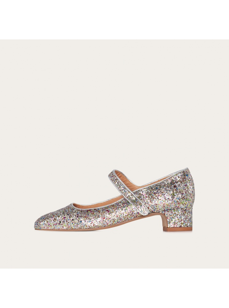 Dora Low Heels, confetti