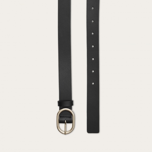 Belt with a round buckle, black | Balagan Studio