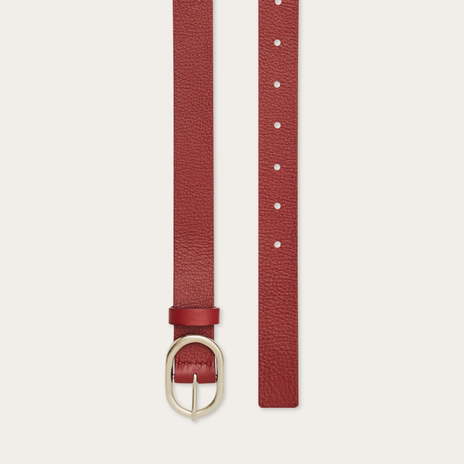  Belt with a round buckle, lipstic-6 