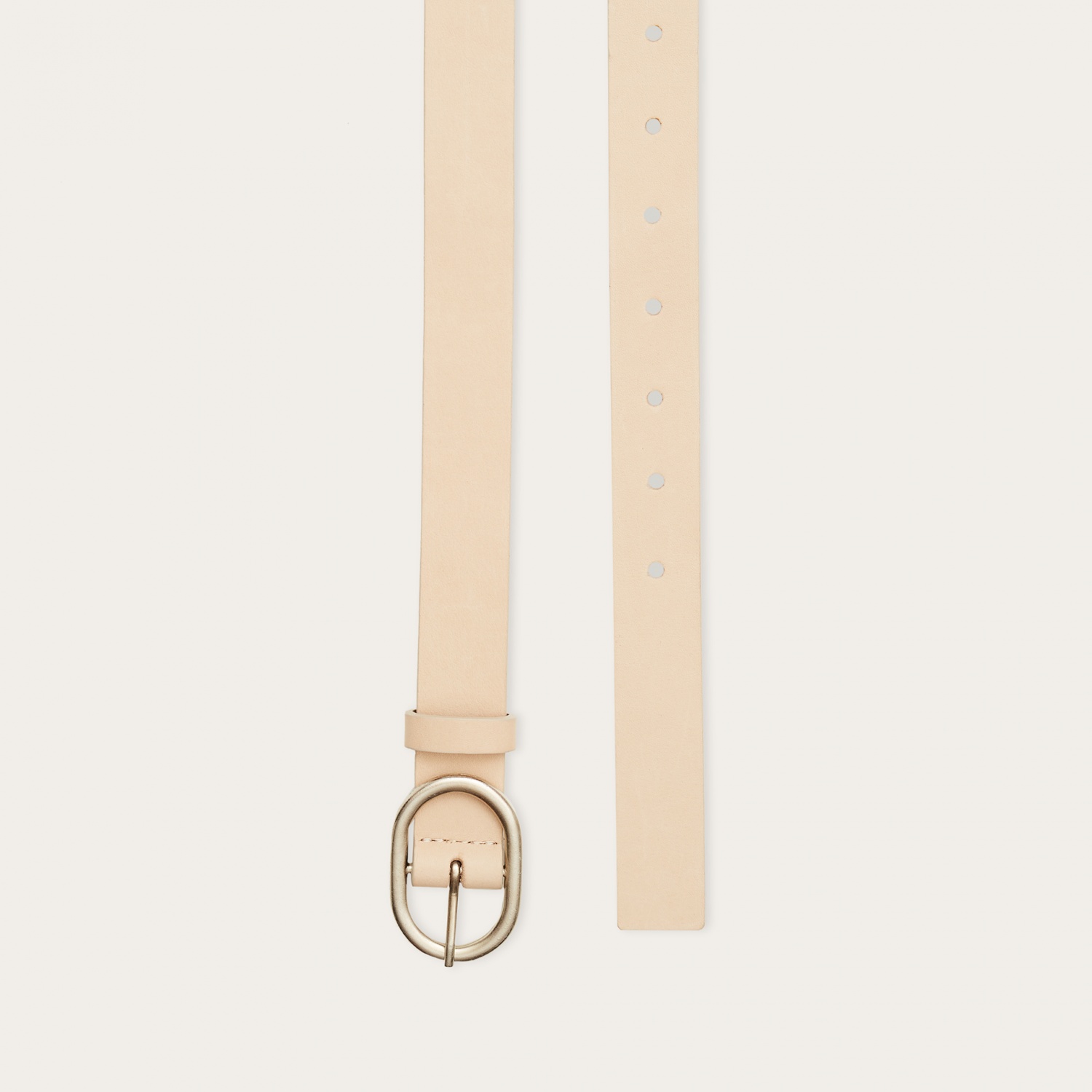  Belt with a round buckle, bright nubuck-1 