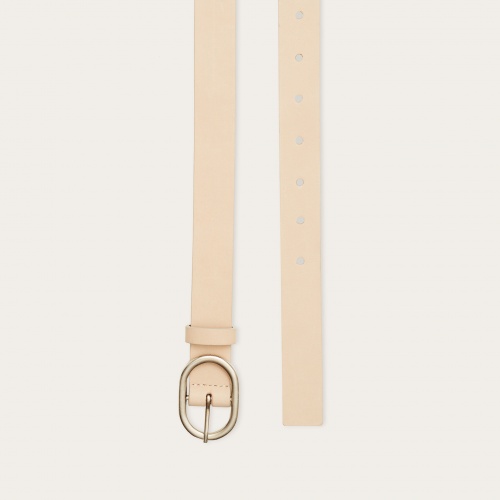 Belt with a round buckle, bright nubuck | Balagan Studio
