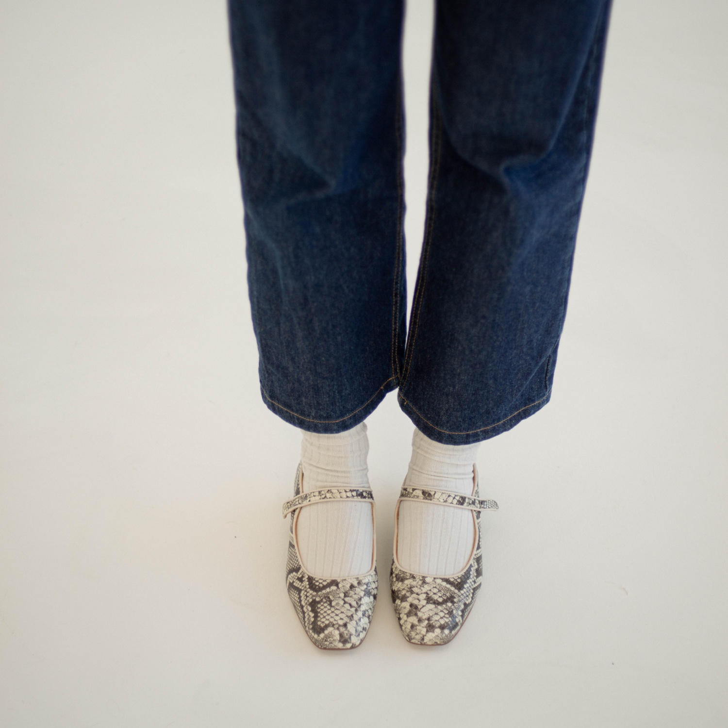  Dora Low Heels, off white python pattern-6 