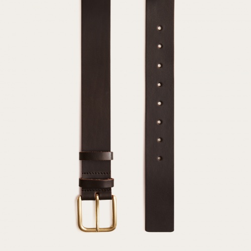 Wide belt with a buckle, deep brown | Balagan Studio