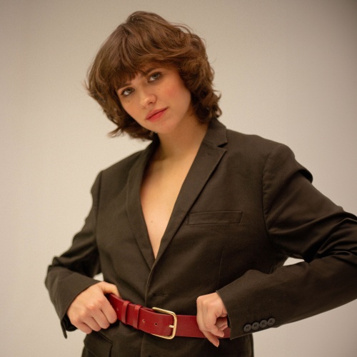 Wide belt with a buckle, lipstick | Balagan Studio