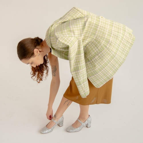 Dora High Heels, silver glitter | Balagan Studio