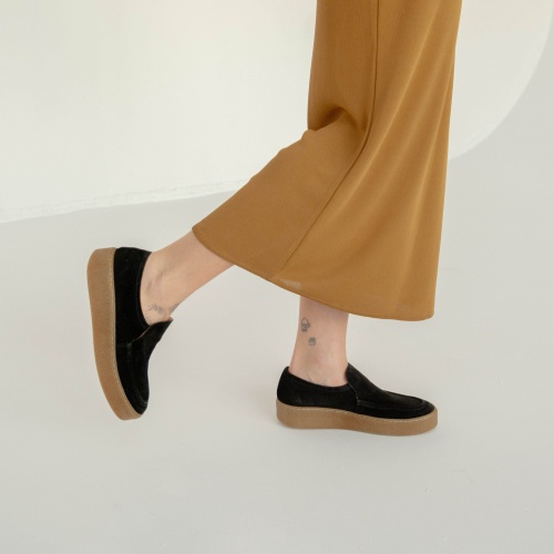 Kulit moccasins, black velvet | Balagan Studio