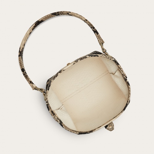 Hug bag torebka M, złamana biel wzór pytona | Balagan Studio