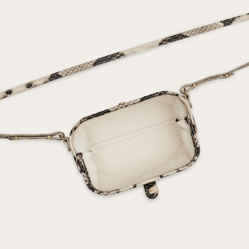 Rofe Bag S, off white python pattern | Balagan Studio