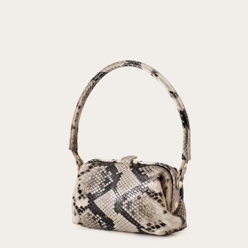 Roha Bag S, off white python pattern | Balagan Studio