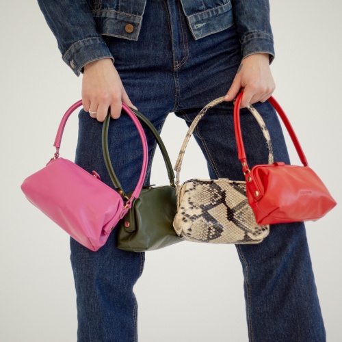 Roha Bag S, off white python pattern | Balagan Studio
