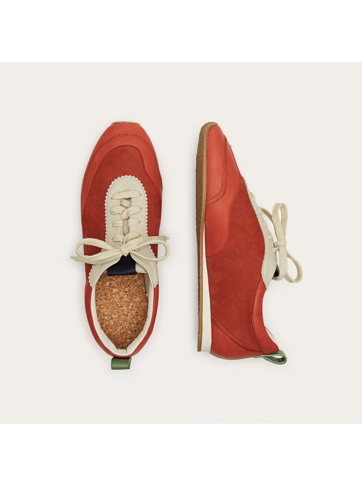 Ritza sneakersy, vintage czerwony nubuk | Balagan Studio