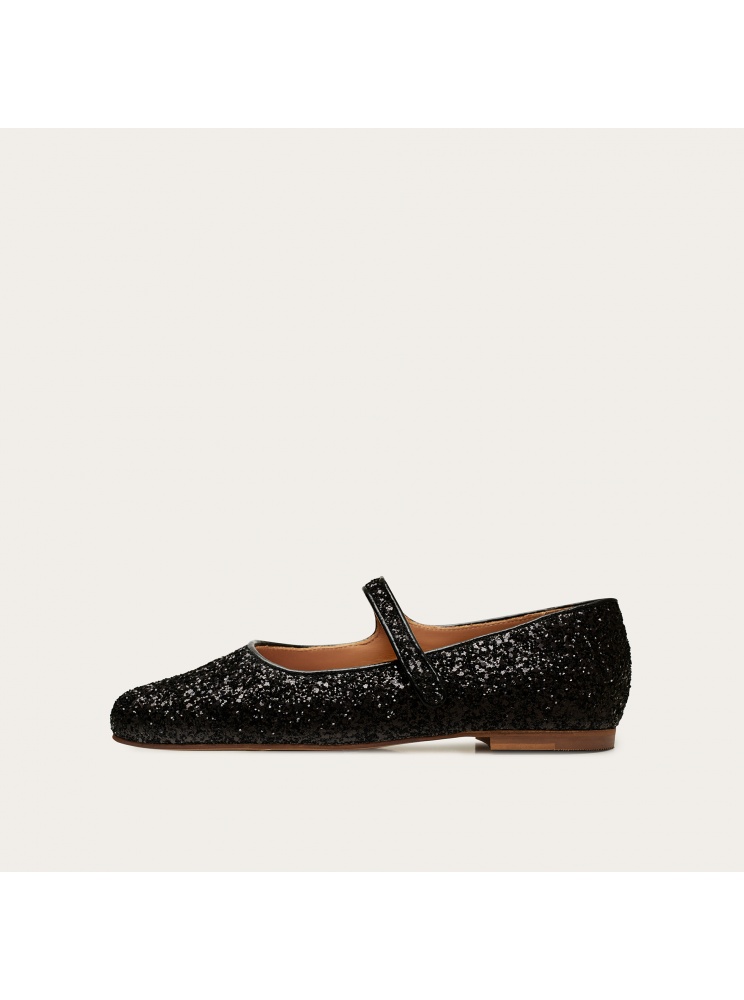 Pass Ballerina, black glitter