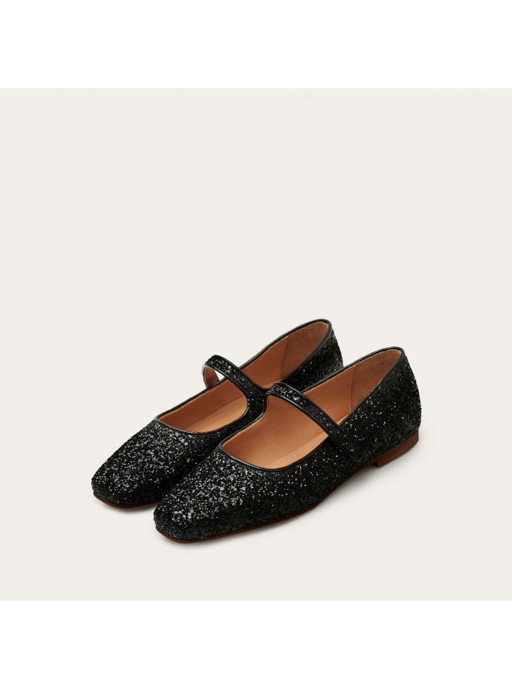 Pass Ballerina, black glitter