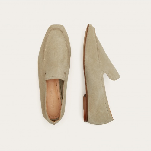 Monsieur półbuty, zbożowy welur | Balagan Studio