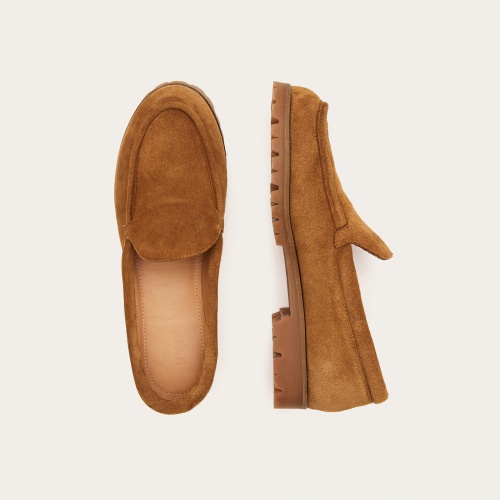 Adam Flats, caramel velvet | Balagan Studio