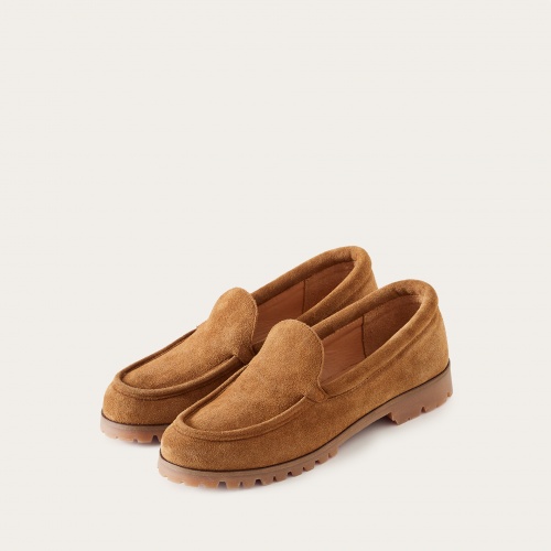 Adam Flats, caramel velvet | Balagan Studio