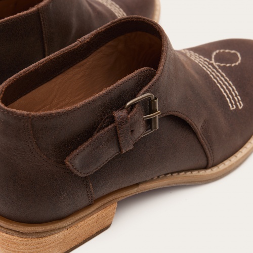 Liat boots, brown waxed suede| Balagan Studio