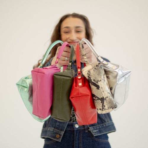 Roha torebka S, metaliczny zielony | Balagan Studio