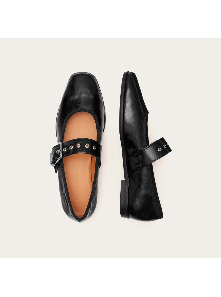 Louisine Baleriny, czarny połysk | Balagan Studio