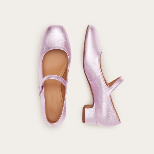 Dora Low Heels, metallic pink | Balagan Studio