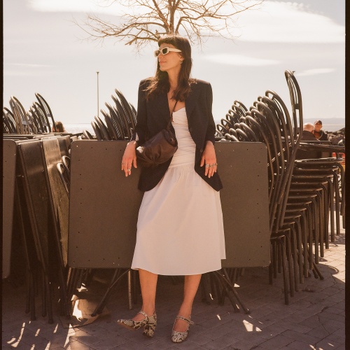 Dora High Heels, off white python pattern | Balagan Studio