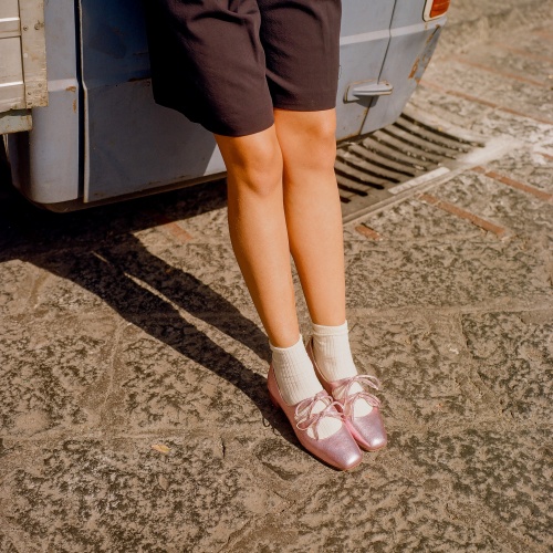 Greta Heels, metallic pink| Balagan Studio