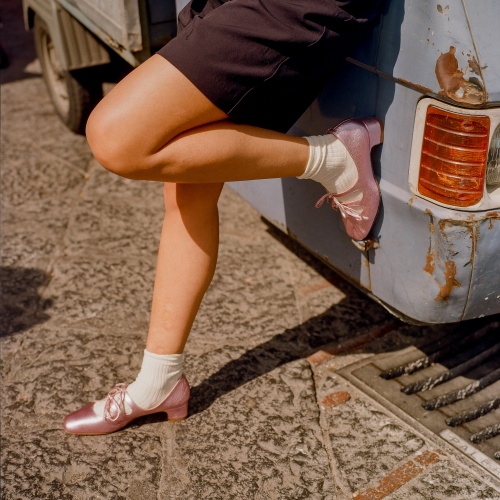 Greta Heels, metallic pink| Balagan Studio