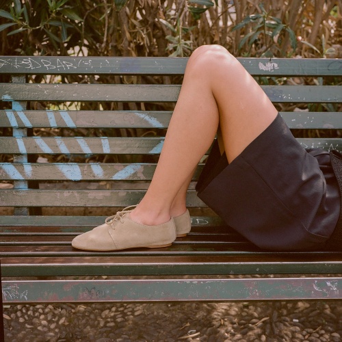 Notza Flats, wheat velvet | Balagan Studio