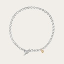 Necklace with a gold ball