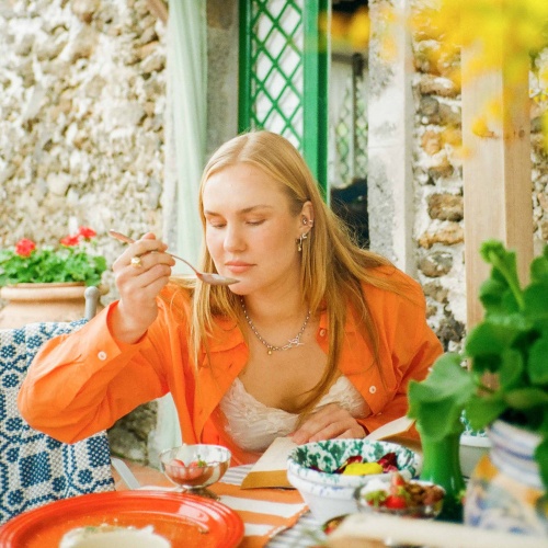 Necklace with a gold ball | Balagan Studio