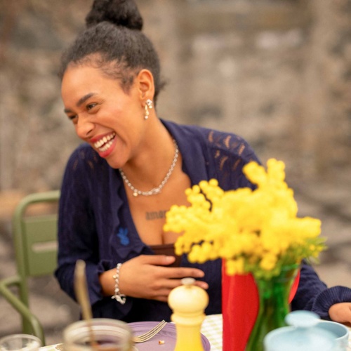 Necklace with a gold ball | Balagan Studio