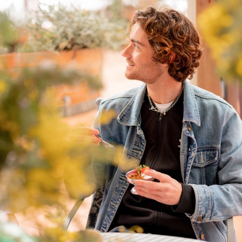 Necklace with a gold ball | Balagan Studio