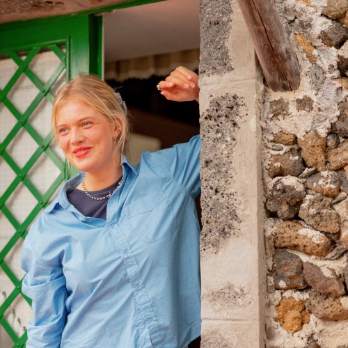 Necklace with a gold ball | Balagan Studio