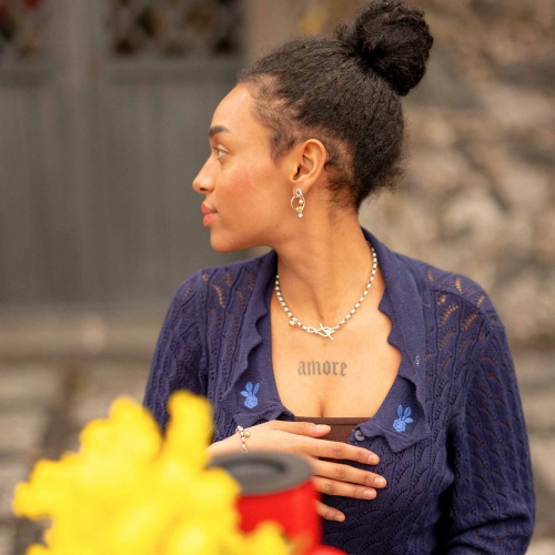 Necklace with a gold ball | Balagan Studio