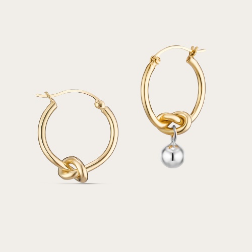 Hoop Earrings with a knot | Balagan Studio