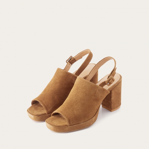 Bette Sandals, caramel velvet | Balagan Studio