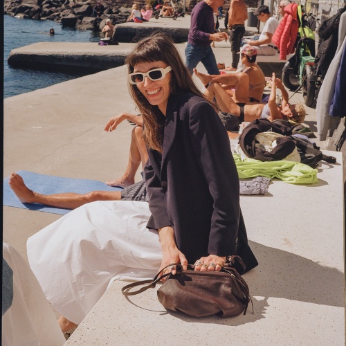 Plis torebka M, ciemny brąz | Balagan Studio