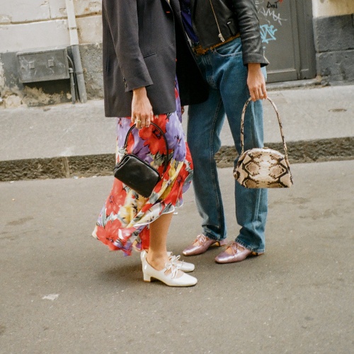 Hug Bag M, off white python pattern | Balagan Studio