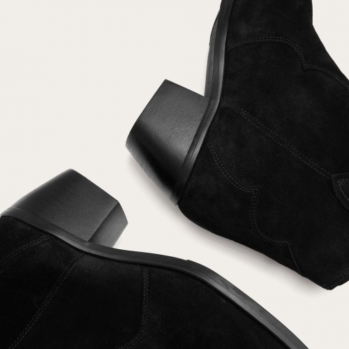 Jesse Cowboy Boots, black velvet | Balagan Studio