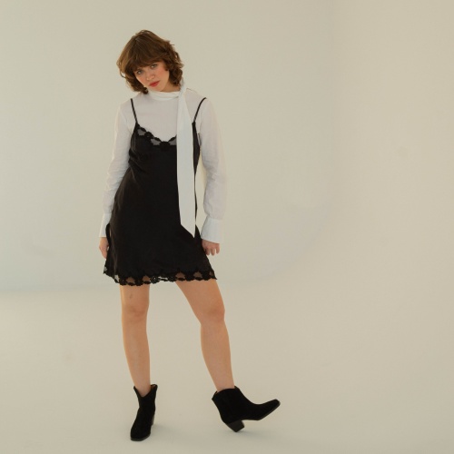 Jesse Cowboy Boots, black velvet | Balagan Studio