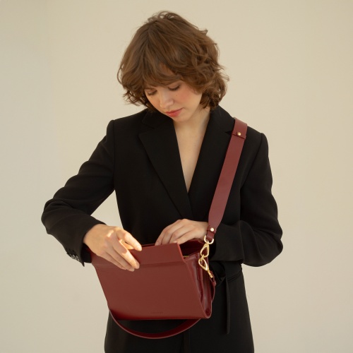 Gala Bag M, claret OUTLET | Balagan Studio