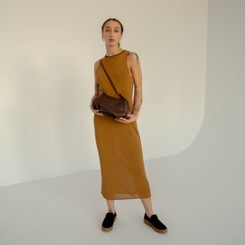 Plis torebka M, ciemny brąz OUTLET | Balagan Studio