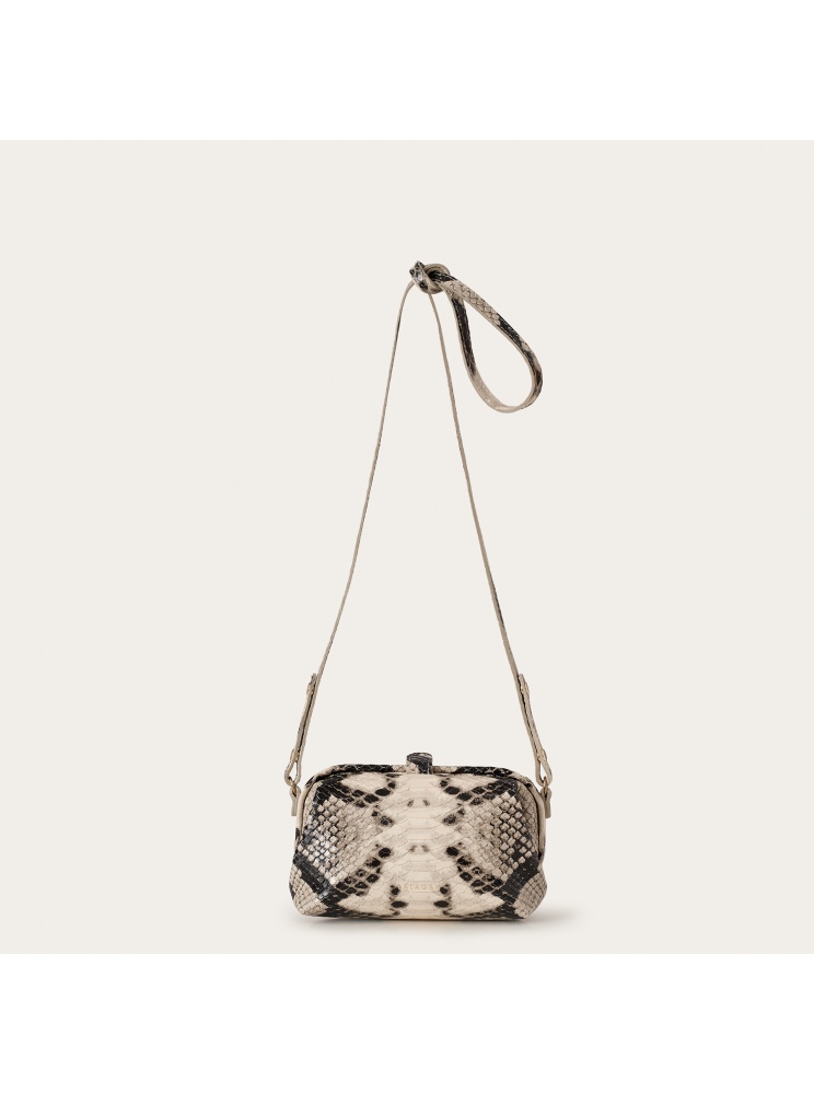 Rofe torebka S, złamana biel wzór pytona OUTLET | Balagan Studio