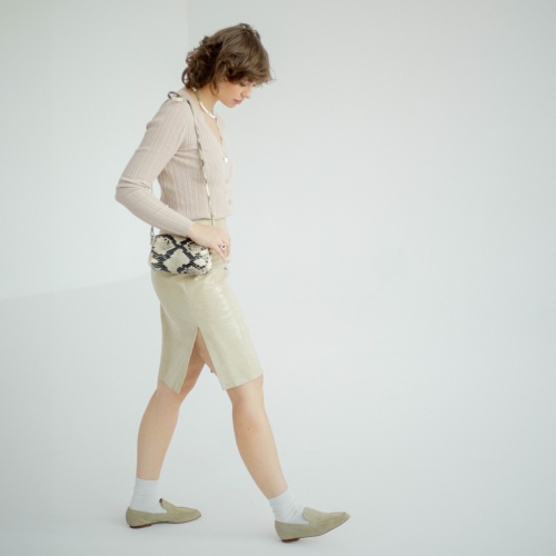 Rofe Bag S, off white python pattern OUTLET | Balagan Studio