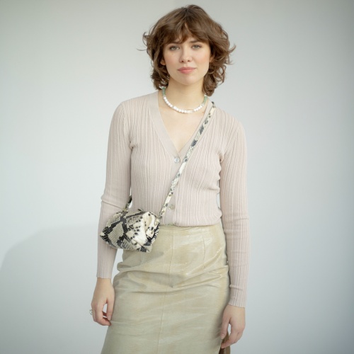 Rofe Bag S, off white python pattern OUTLET | Balagan Studio