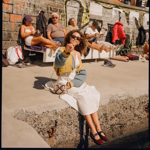 Rofe torebka S, złamana biel wzór pytona OUTLET | Balagan Studio