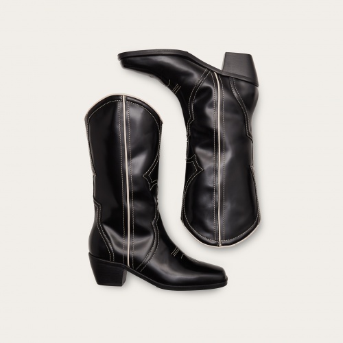 Thelma Cowboy Boots, black | Balagan Studio