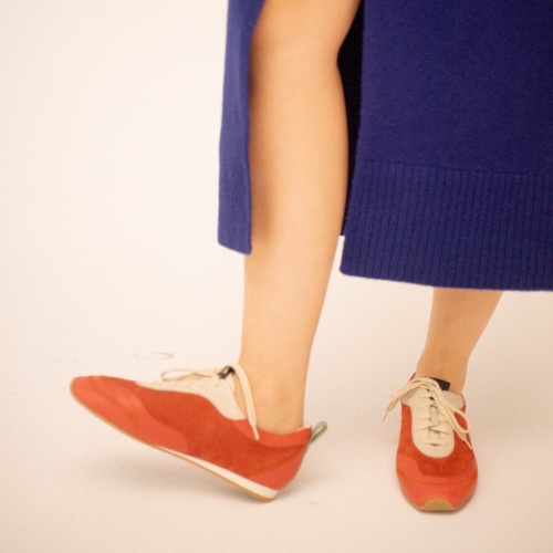 Ritza sneakers, vintage red nubuck| Balagan Studio